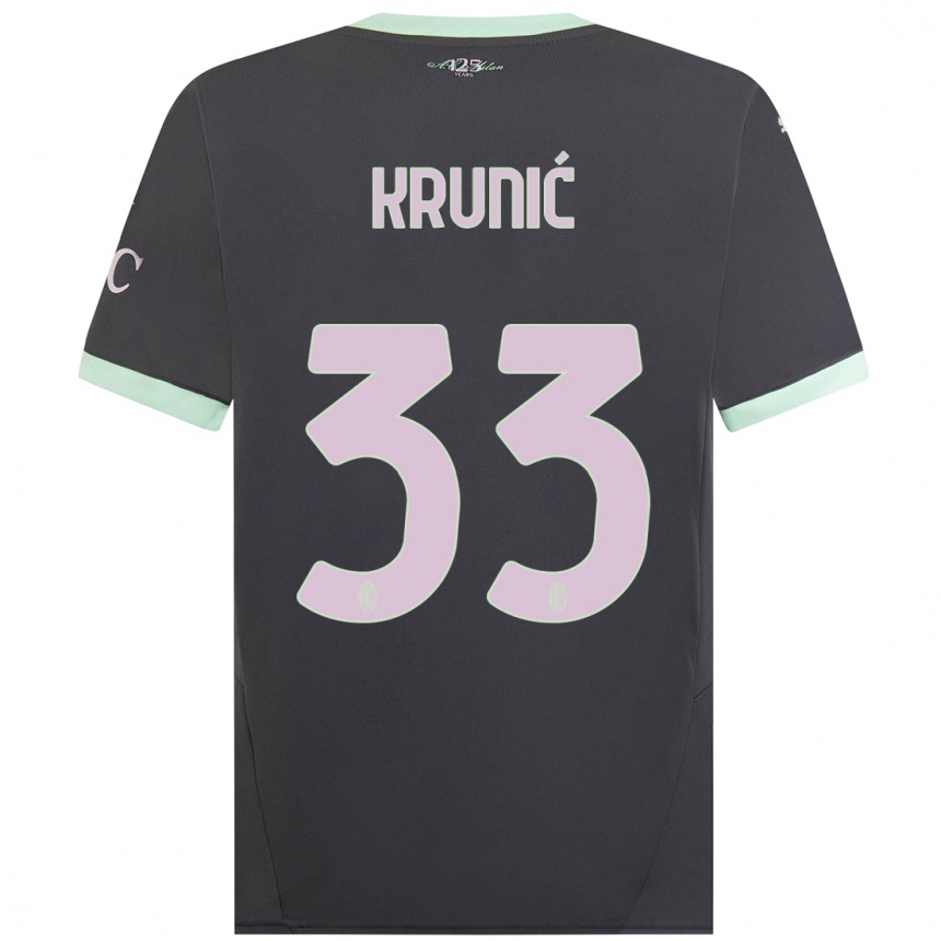 Men Football Rade Krunic #33 Grey Third Jersey 2024/25 T-Shirt Australia