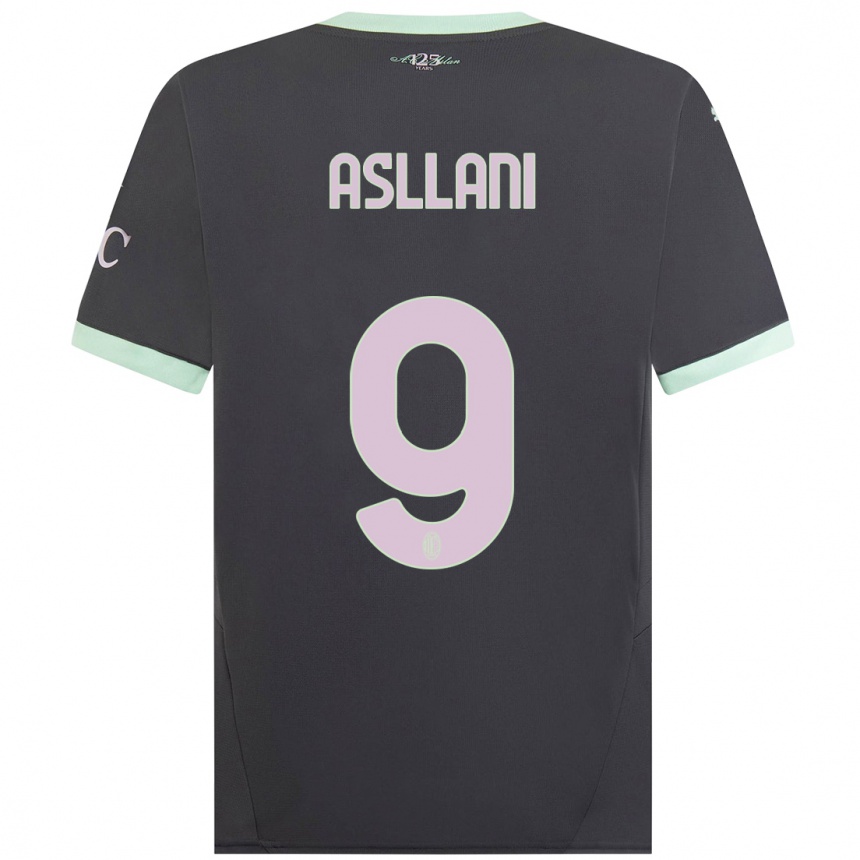 Men Football Kosovare Asllani #9 Grey Third Jersey 2024/25 T-Shirt Australia