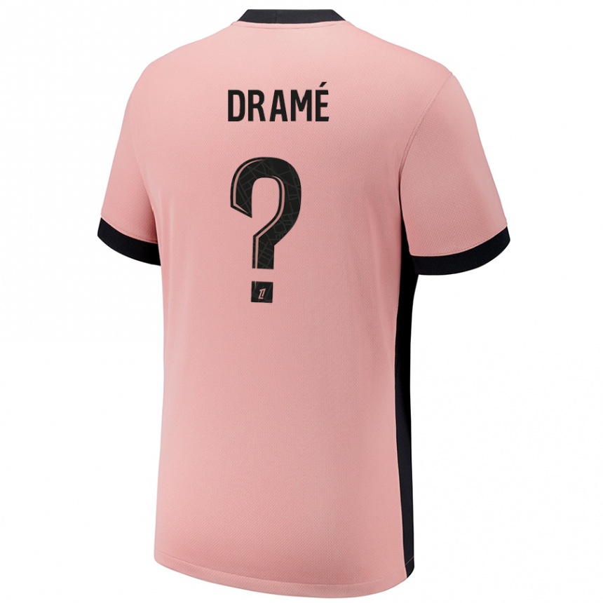 Men Football Abdou Dramé #0 Rust Pink Third Jersey 2024/25 T-Shirt Australia