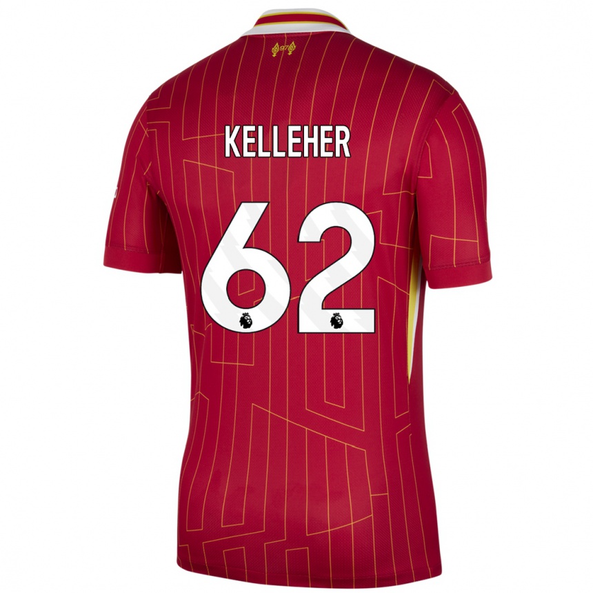 Women Football Caoimhin Kelleher #62 Red Yellow White Home Jersey 2024/25 T-Shirt Australia