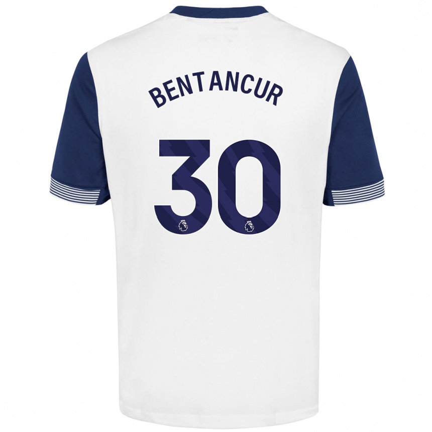 Women Football Rodrigo Bentancur #30 White Blue Home Jersey 2024/25 T-Shirt Australia