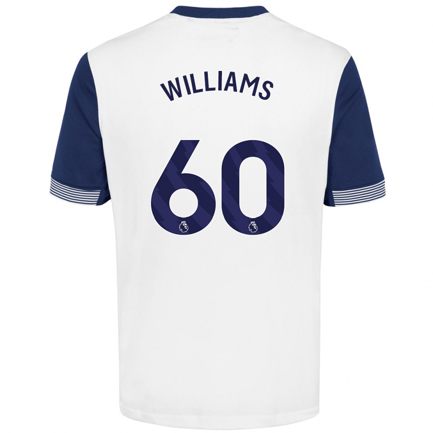 Women Football Jaden Williams #60 White Blue Home Jersey 2024/25 T-Shirt Australia