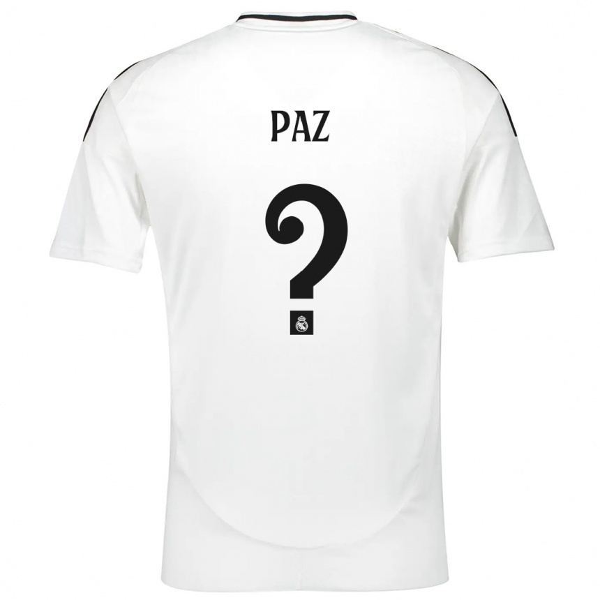 Women Football Nico Paz #0 White Home Jersey 2024/25 T-Shirt Australia