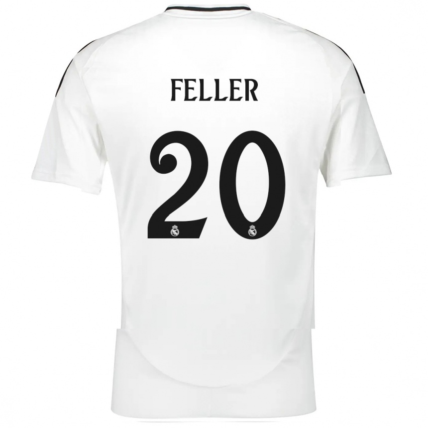 Women Football Naomie Feller #20 White Home Jersey 2024/25 T-Shirt Australia