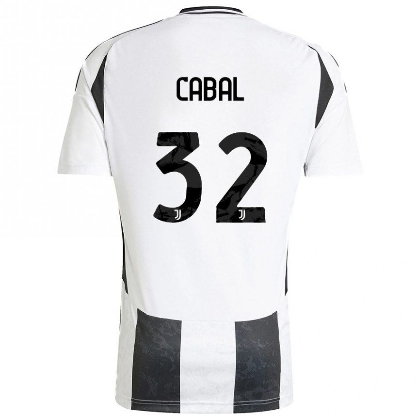 Women Football Juan Cabal #32 White Black Home Jersey 2024/25 T-Shirt Australia