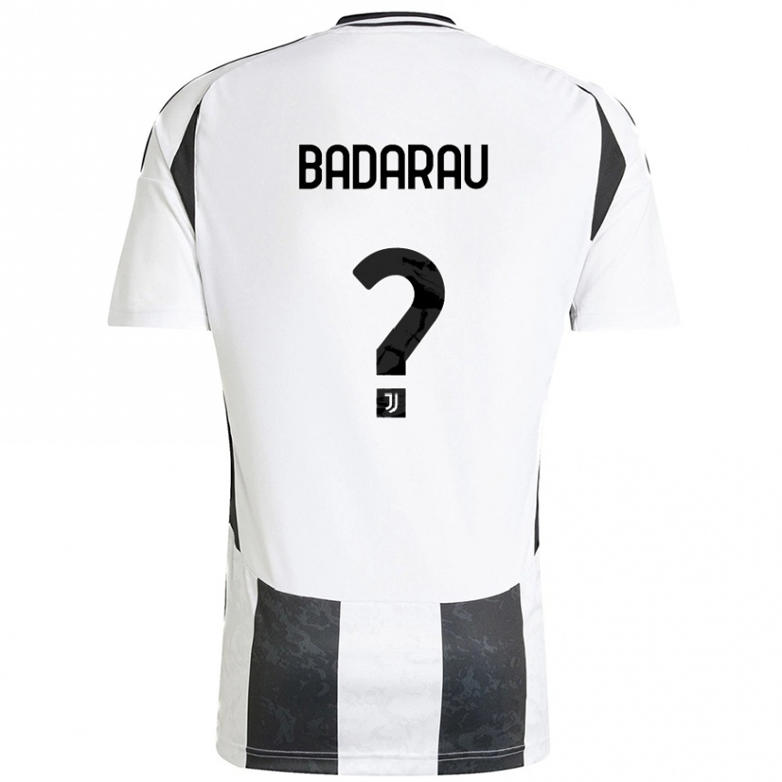 Women Football Fabio Bădărău #0 White Black Home Jersey 2024/25 T-Shirt Australia