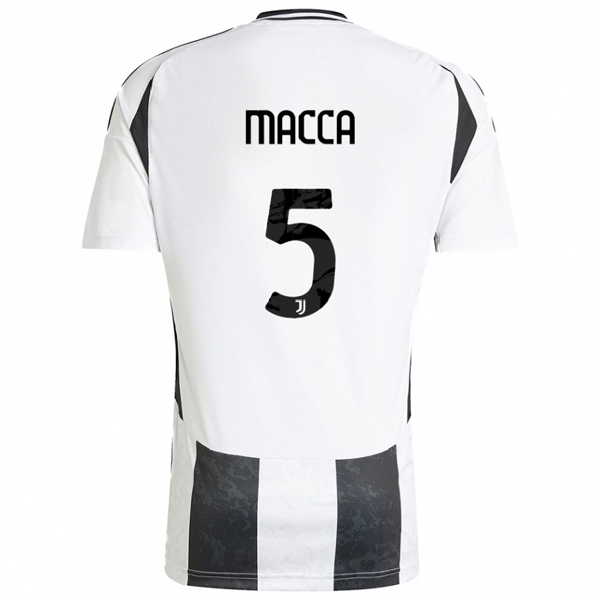 Women Football Federico Macca #5 White Black Home Jersey 2024/25 T-Shirt Australia