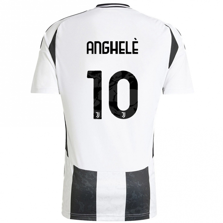 Women Football Lorenzo Anghelè #10 White Black Home Jersey 2024/25 T-Shirt Australia