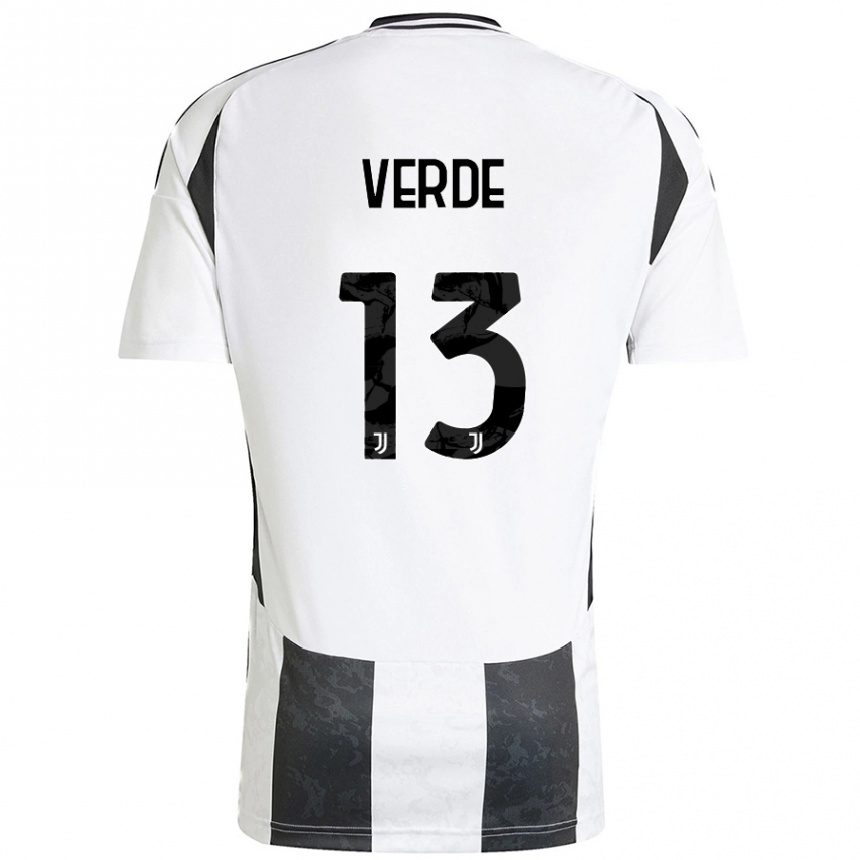 Women Football Francesco Verde #13 White Black Home Jersey 2024/25 T-Shirt Australia