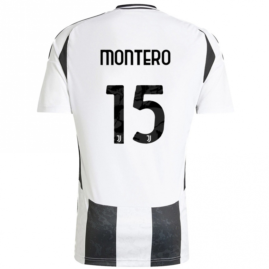 Women Football Alfonso Montero #15 White Black Home Jersey 2024/25 T-Shirt Australia