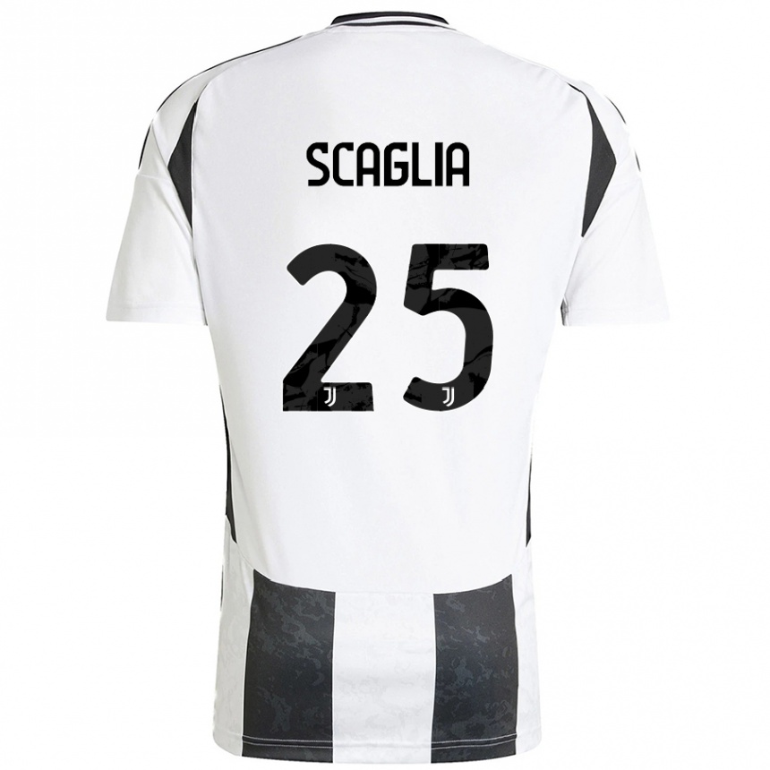 Women Football Simone Scaglia #25 White Black Home Jersey 2024/25 T-Shirt Australia