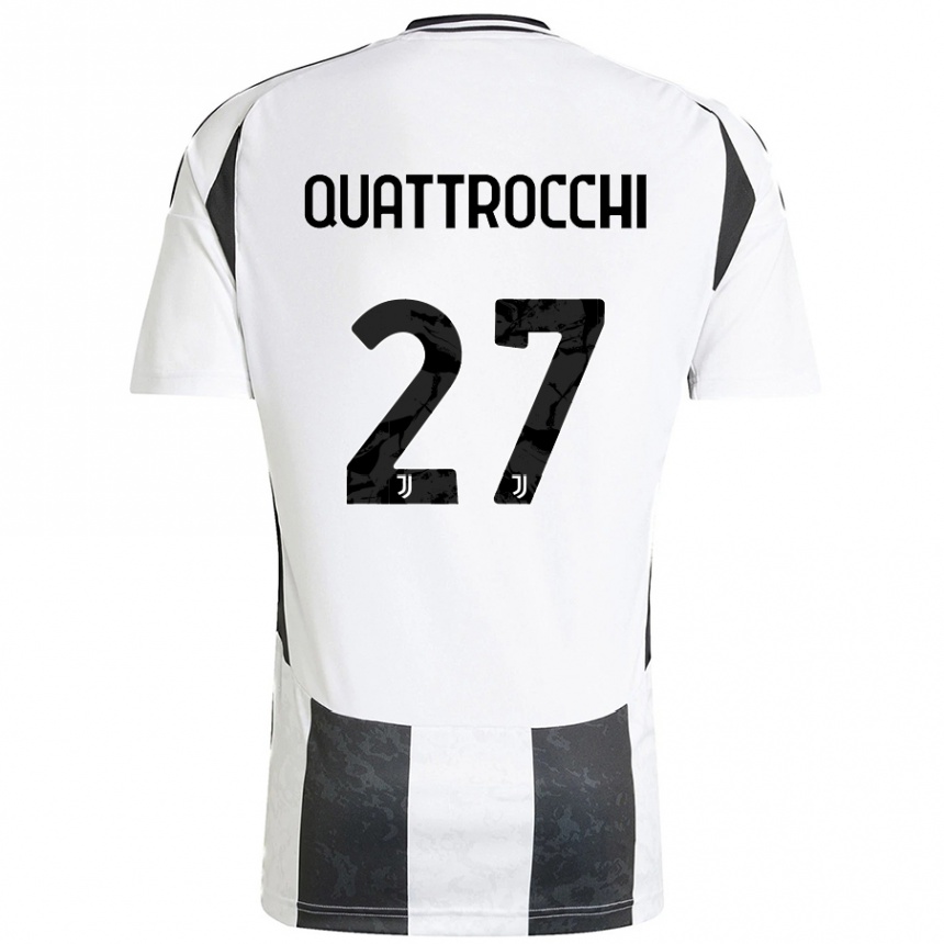 Women Football Juan Ignacio Quattrocchi #27 White Black Home Jersey 2024/25 T-Shirt Australia