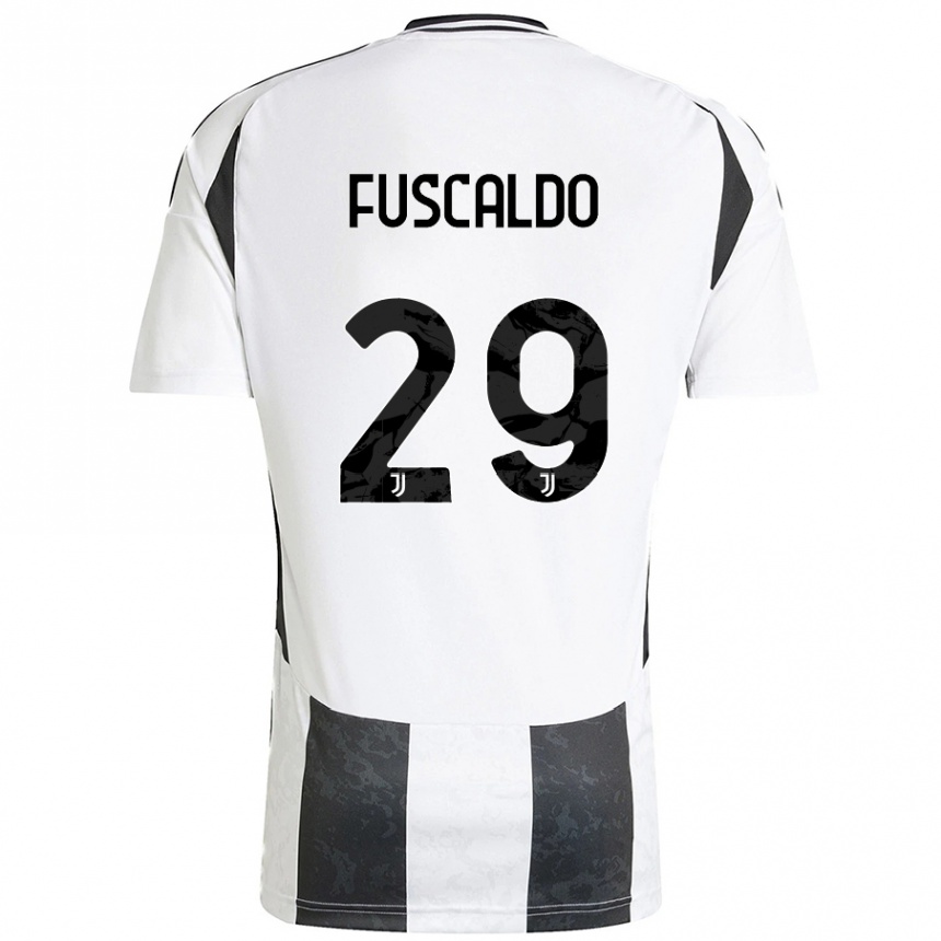 Women Football Matteo Fuscaldo #29 White Black Home Jersey 2024/25 T-Shirt Australia