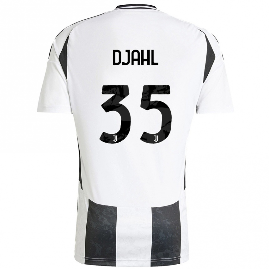 Women Football Rayan Djahl #35 White Black Home Jersey 2024/25 T-Shirt Australia