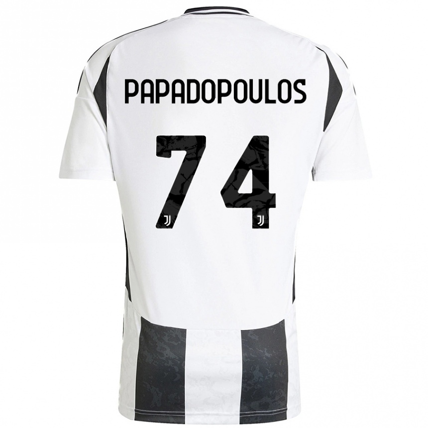 Women Football Christos Papadopoulos #74 White Black Home Jersey 2024/25 T-Shirt Australia