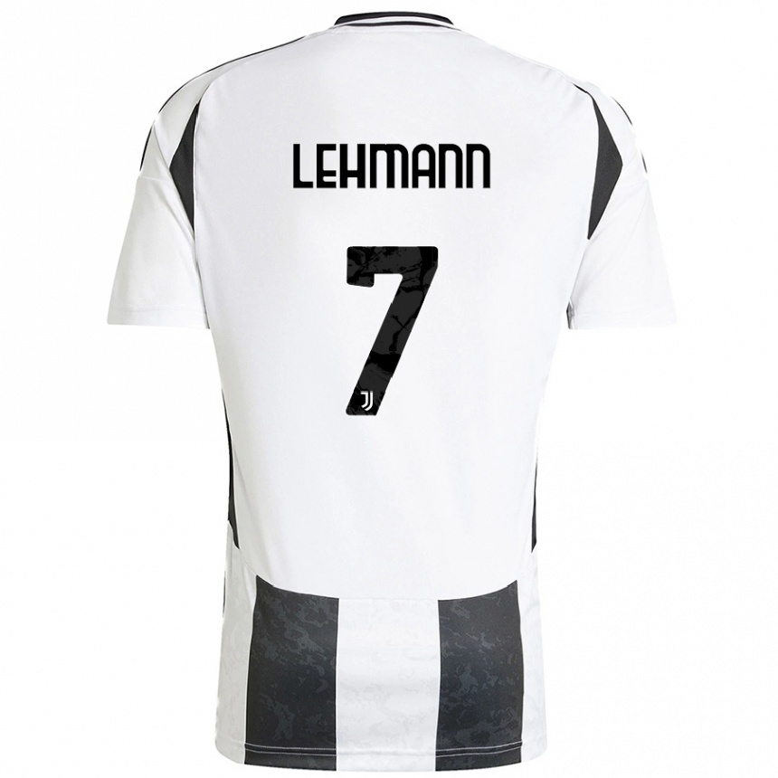 Women Football Alisha Lehmann #7 White Black Home Jersey 2024/25 T-Shirt Australia