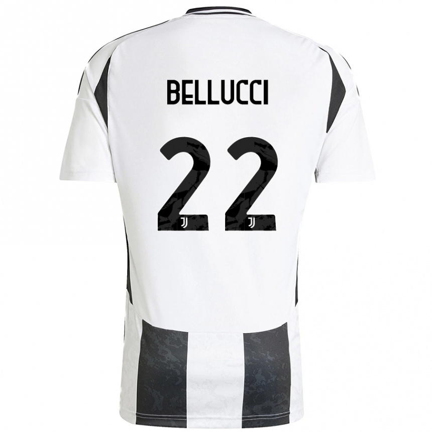 Women Football Melissa Bellucci #22 White Black Home Jersey 2024/25 T-Shirt Australia