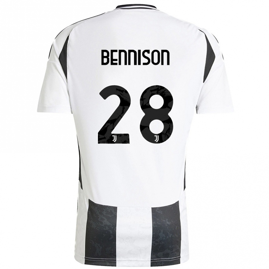 Women Football Hanna Bennison #28 White Black Home Jersey 2024/25 T-Shirt Australia