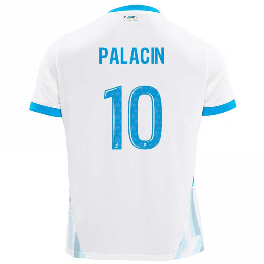 Women Football Sara Palacin #10 White Sky Blue Home Jersey 2024/25 T-Shirt Australia