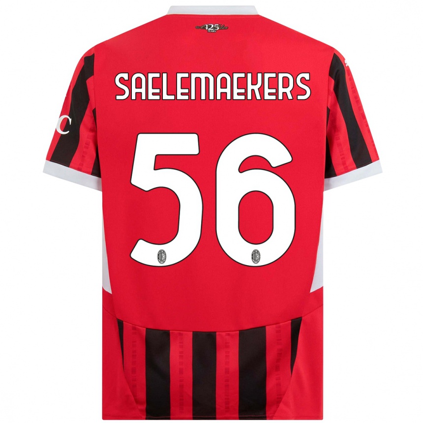 Women Football Alexis Saelemaekers #56 Red Black Home Jersey 2024/25 T-Shirt Australia