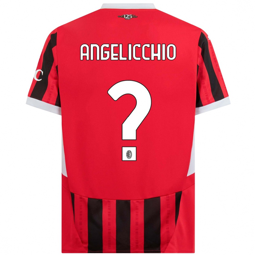 Women Football Mattia Angelicchio #0 Red Black Home Jersey 2024/25 T-Shirt Australia