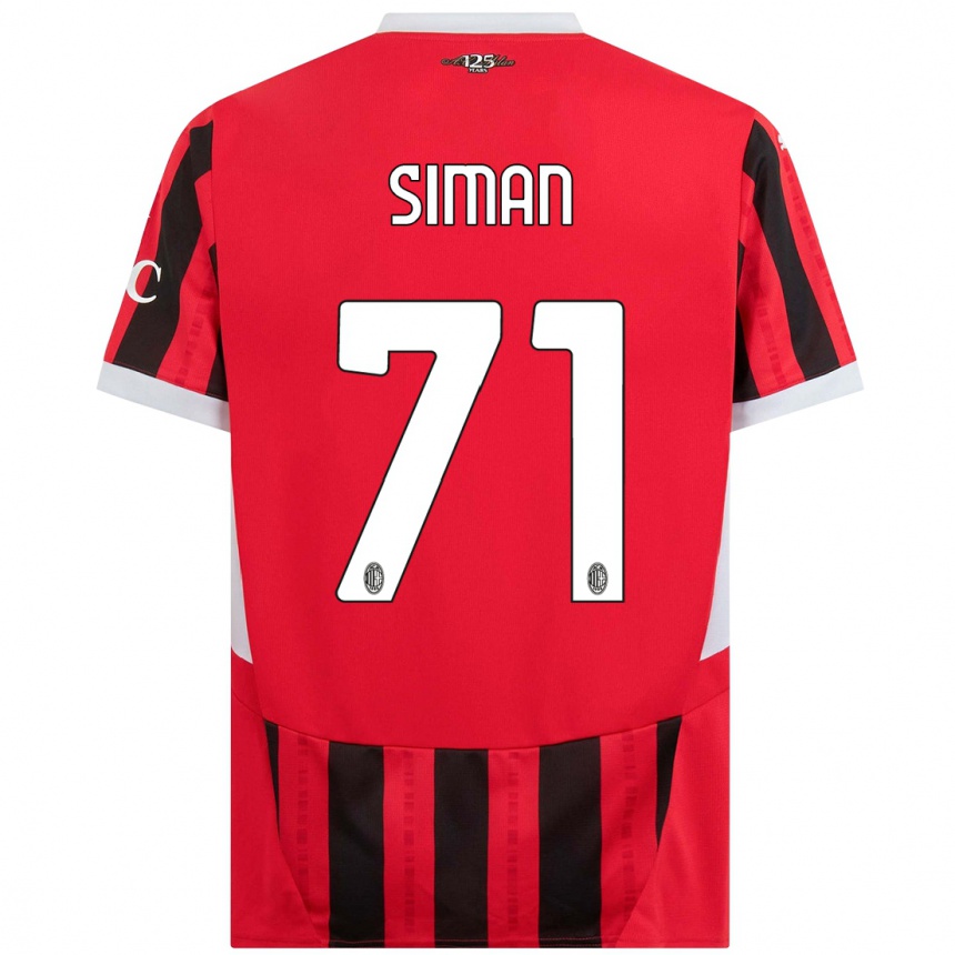 Women Football Alexandru Șiman #71 Red Black Home Jersey 2024/25 T-Shirt Australia