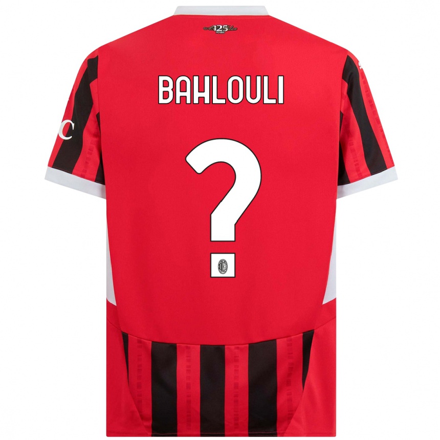 Women Football Nesrine Bahlouli #0 Red Black Home Jersey 2024/25 T-Shirt Australia