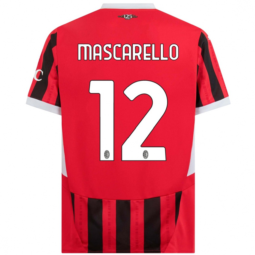 Women Football Marta Mascarello #12 Red Black Home Jersey 2024/25 T-Shirt Australia