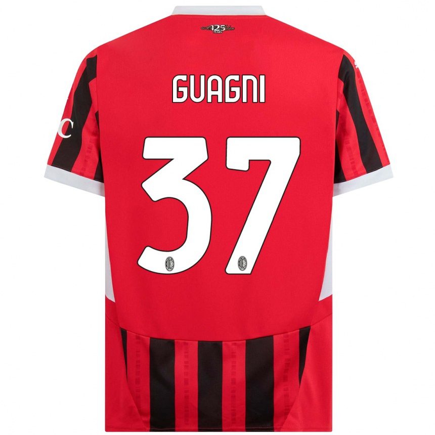 Women Football Alia Guagni #37 Red Black Home Jersey 2024/25 T-Shirt Australia