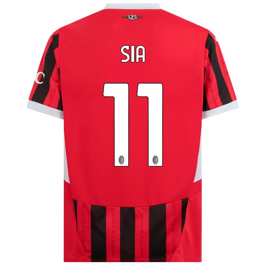 Women Football Diego Sia #11 Red Black Home Jersey 2024/25 T-Shirt Australia