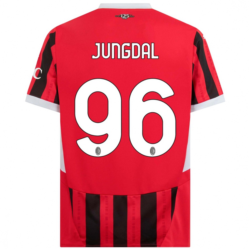 Women Football Andreas Jungdal #96 Red Black Home Jersey 2024/25 T-Shirt Australia