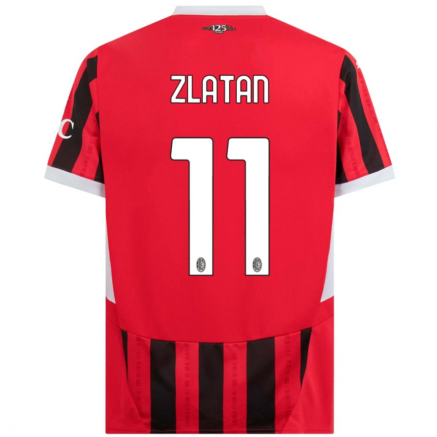 Women Football Zlatan Ibrahimovic #11 Red Black Home Jersey 2024/25 T-Shirt Australia