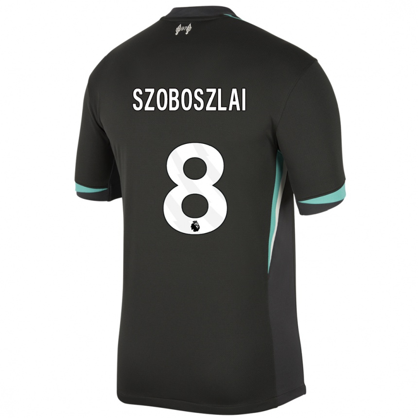 Women Football Dominik Szoboszlai #8 Black Anthracite White Away Jersey 2024/25 T-Shirt Australia