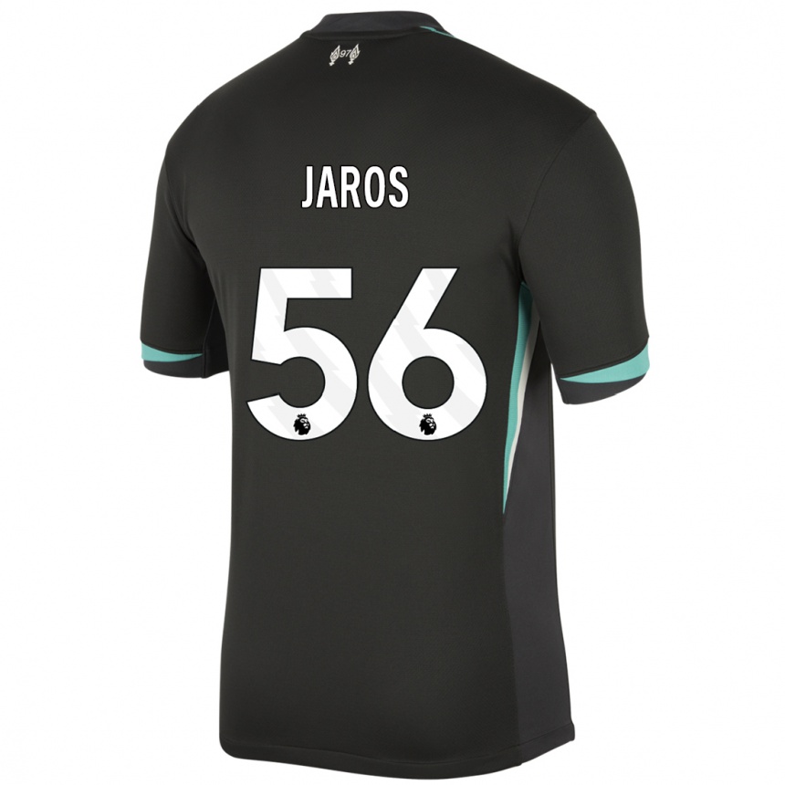 Women Football Vitezslav Jaros #56 Black Anthracite White Away Jersey 2024/25 T-Shirt Australia