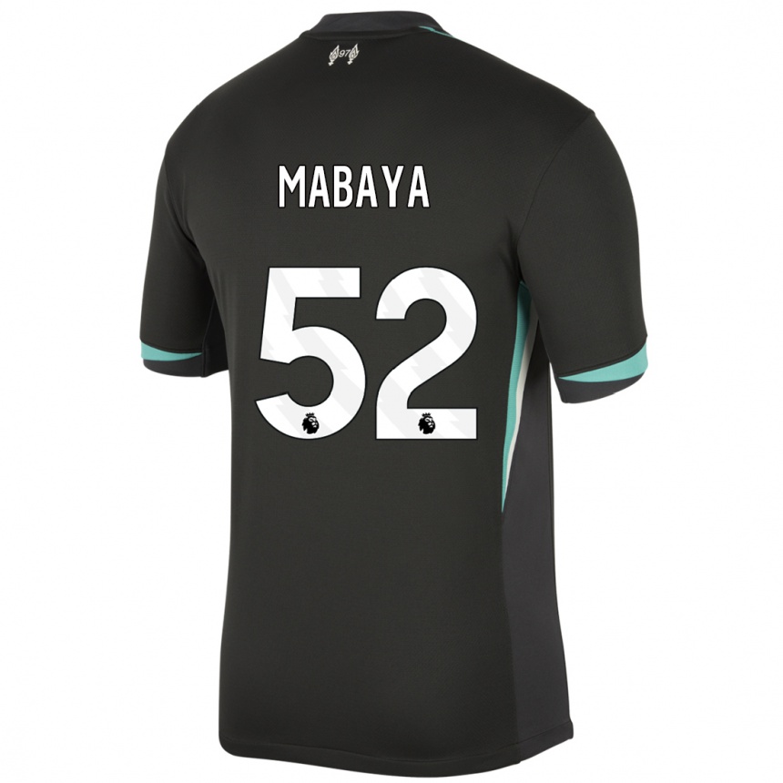 Women Football Isaac Mabaya #52 Black Anthracite White Away Jersey 2024/25 T-Shirt Australia