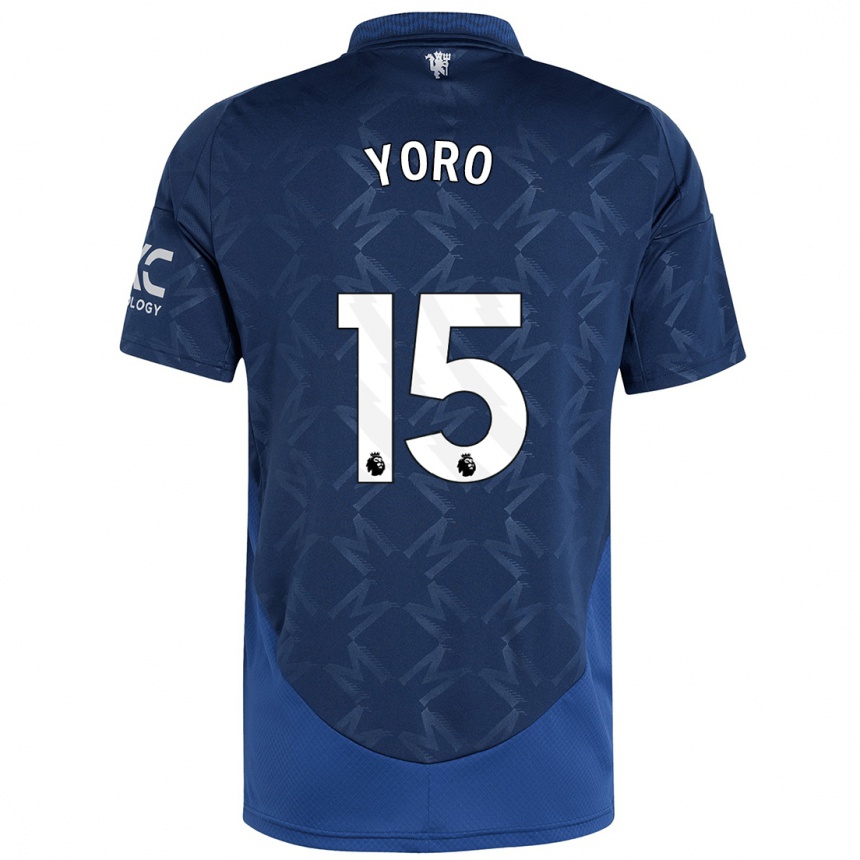 Women Football Leny Yoro #15 Indigo Away Jersey 2024/25 T-Shirt Australia