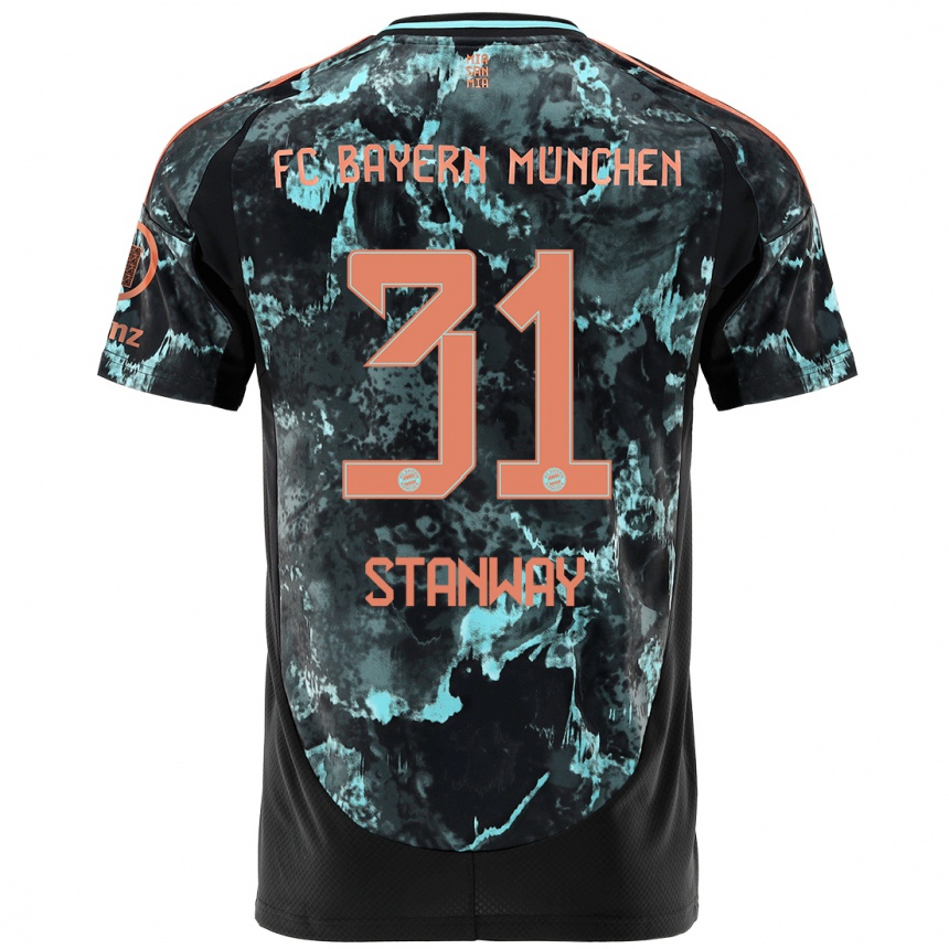 Women Football Georgia Stanway #31 Black Away Jersey 2024/25 T-Shirt Australia