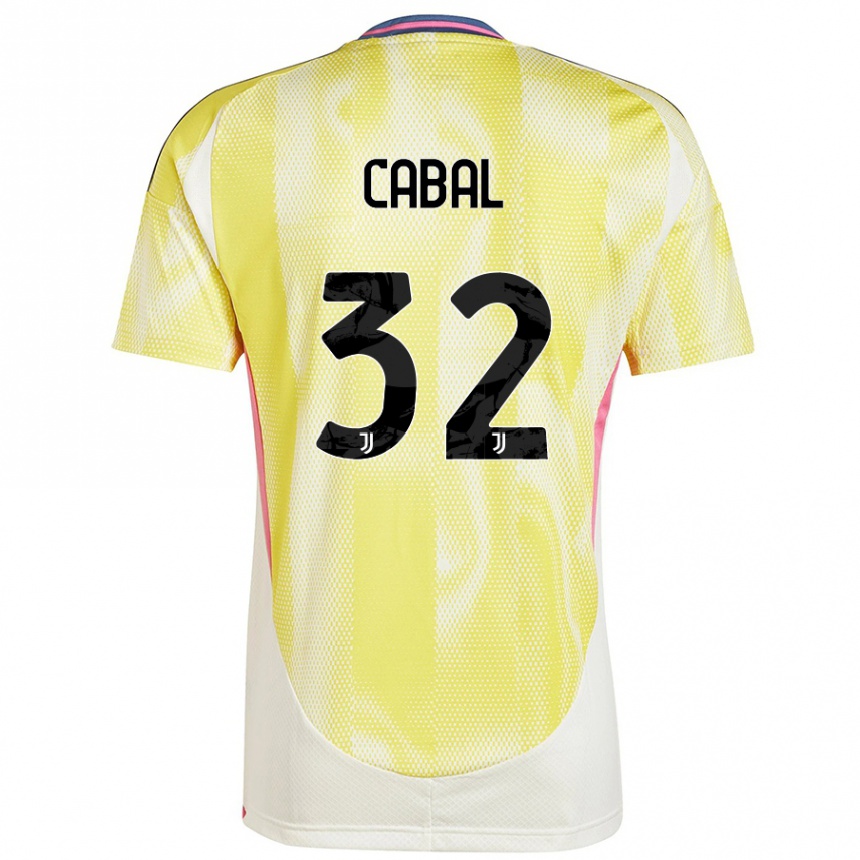 Women Football Juan Cabal #32 Solar Yellow Away Jersey 2024/25 T-Shirt Australia