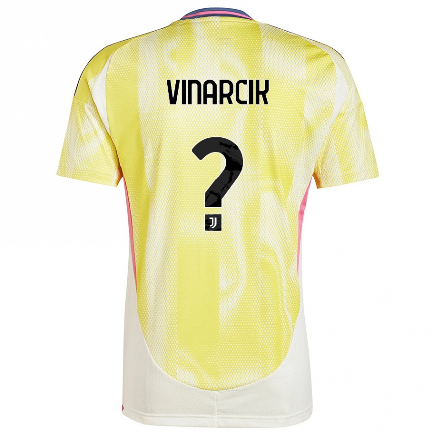 Women Football Jakub Vinarcik #0 Solar Yellow Away Jersey 2024/25 T-Shirt Australia