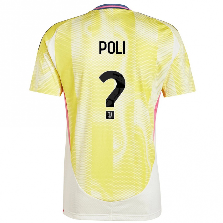 Women Football Fabrizio Poli #0 Solar Yellow Away Jersey 2024/25 T-Shirt Australia