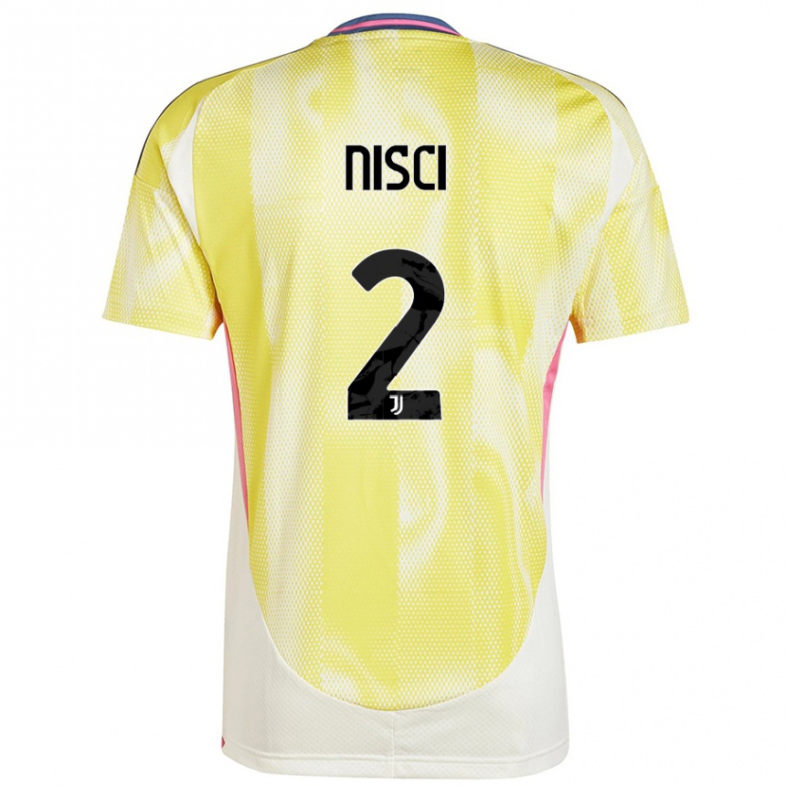 Women Football Alessandro Nisci #2 Solar Yellow Away Jersey 2024/25 T-Shirt Australia