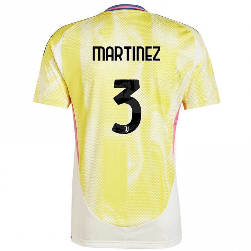 Women Football Bruno Martinez #3 Solar Yellow Away Jersey 2024/25 T-Shirt Australia