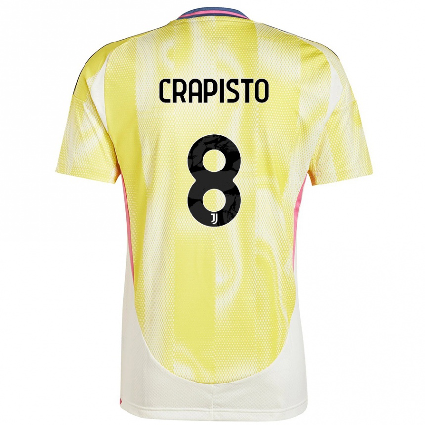 Women Football Francesco Crapisto #8 Solar Yellow Away Jersey 2024/25 T-Shirt Australia