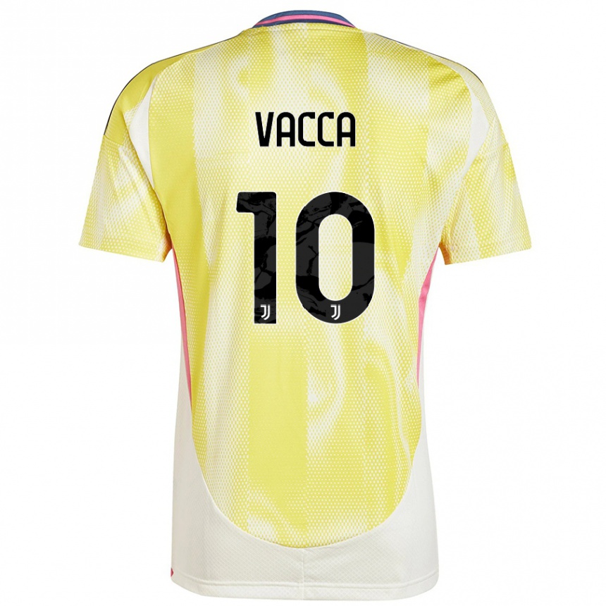 Women Football Alessio Vacca #10 Solar Yellow Away Jersey 2024/25 T-Shirt Australia