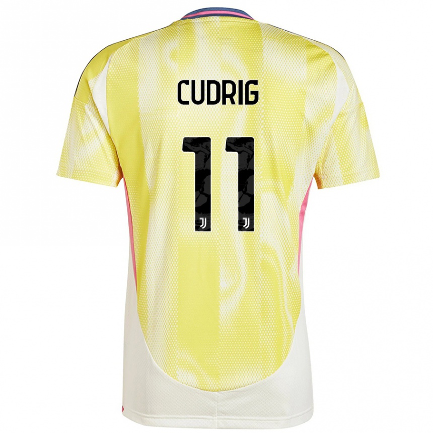 Women Football Nicolò Cudrig #11 Solar Yellow Away Jersey 2024/25 T-Shirt Australia