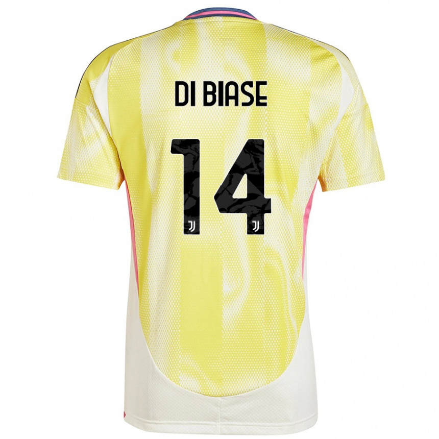 Women Football Gianmarco Di Biase #14 Solar Yellow Away Jersey 2024/25 T-Shirt Australia