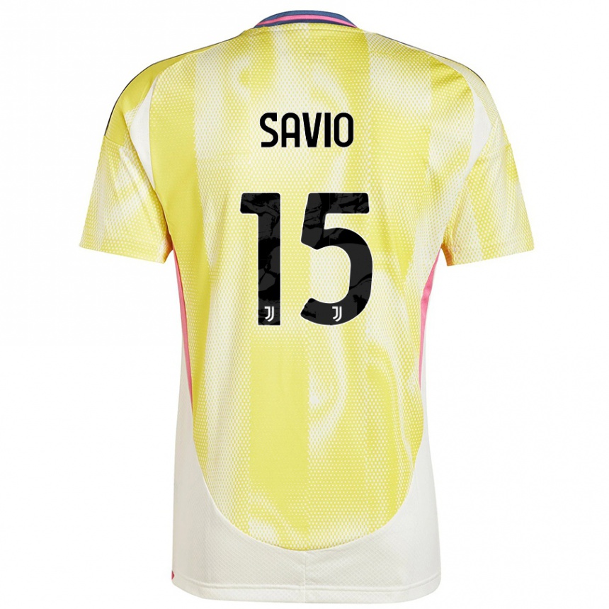 Women Football Federico Savio #15 Solar Yellow Away Jersey 2024/25 T-Shirt Australia