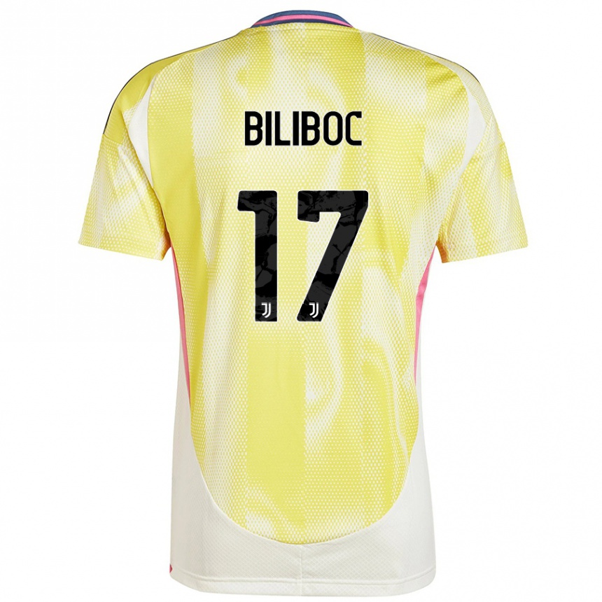 Women Football Lorenzo Biliboc #17 Solar Yellow Away Jersey 2024/25 T-Shirt Australia