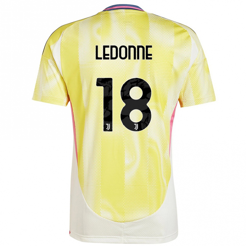 Women Football Nicolò Ledonne #18 Solar Yellow Away Jersey 2024/25 T-Shirt Australia