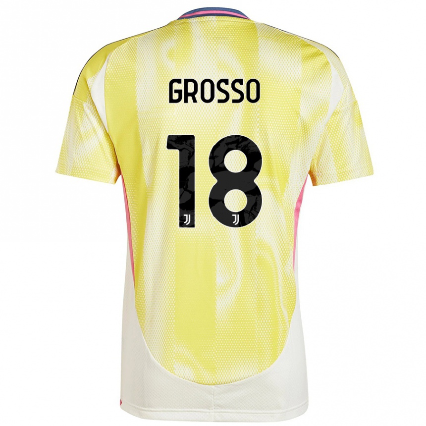 Women Football Filippo Grosso #18 Solar Yellow Away Jersey 2024/25 T-Shirt Australia